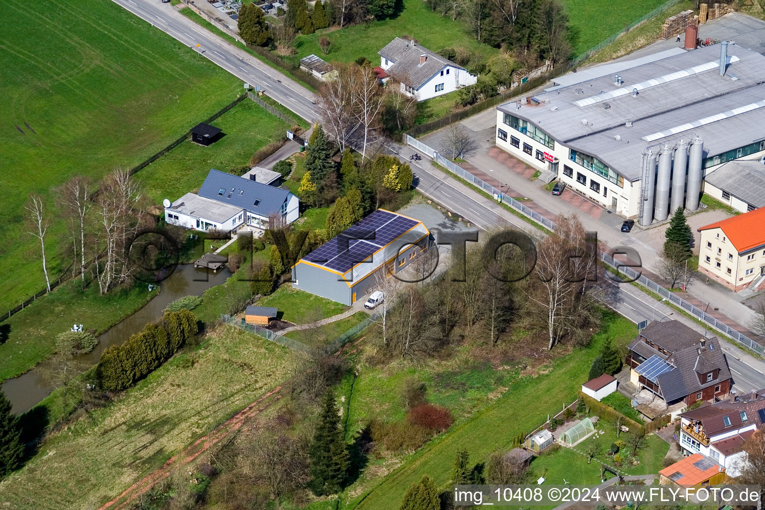 District Affolterbach in Wald-Michelbach in the state Hesse, Germany from a drone