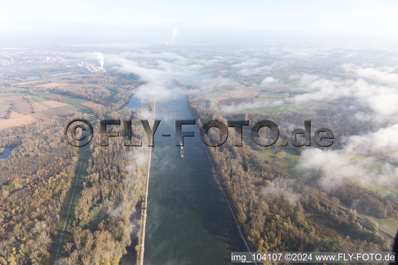 Oblique view of Germersheim in the state Rhineland-Palatinate, Germany