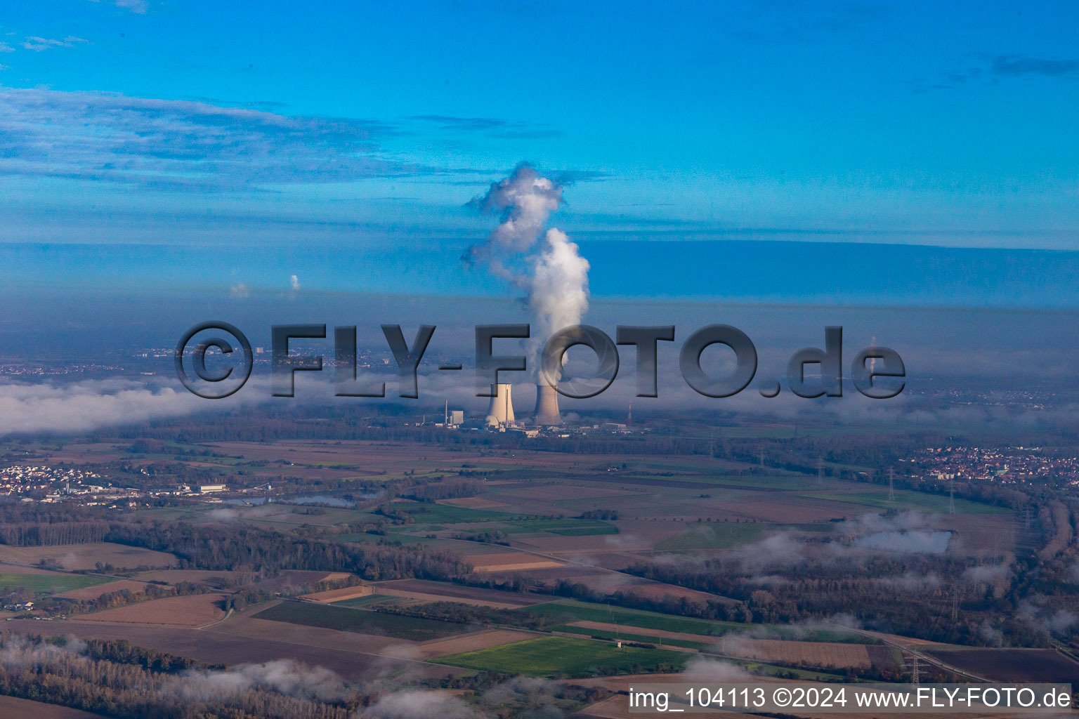 Nuclear power plant in Philippsburg in the state Baden-Wuerttemberg, Germany