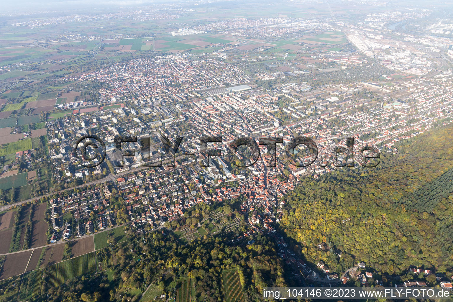District Rohrbach in Heidelberg in the state Baden-Wuerttemberg, Germany seen from above