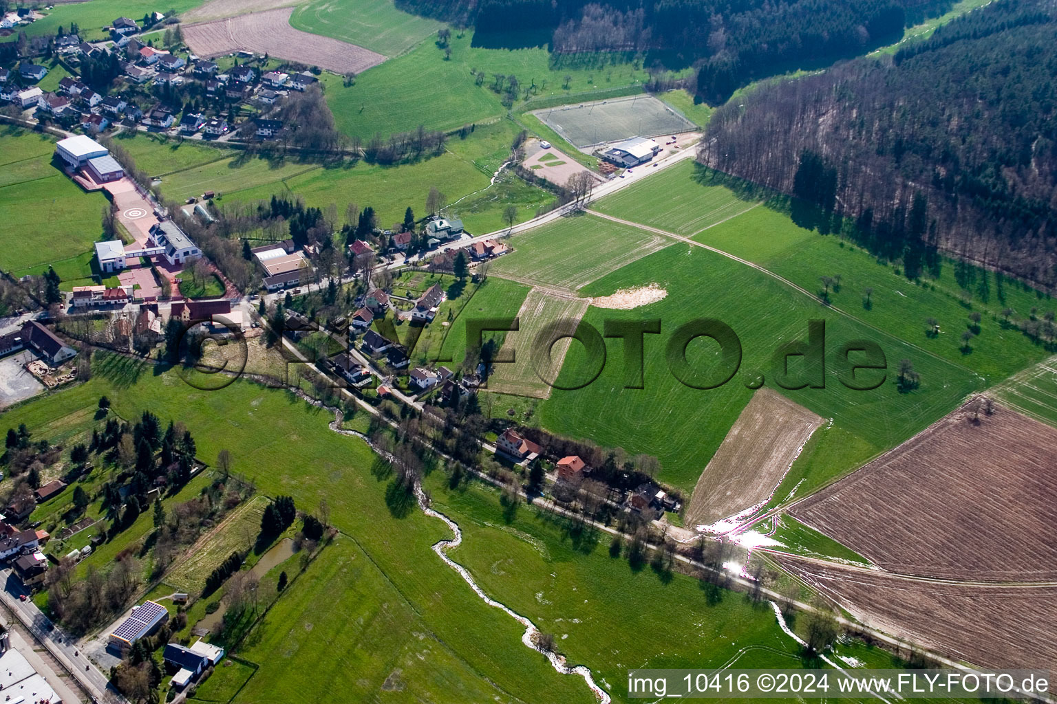 Drone image of Affolterbach in the state Hesse, Germany