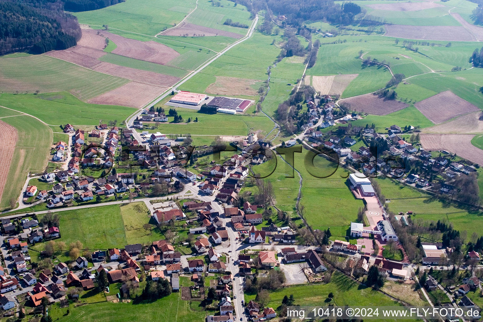 Village view in the district Affolterbach in Wald-Michelbach in the state Hesse