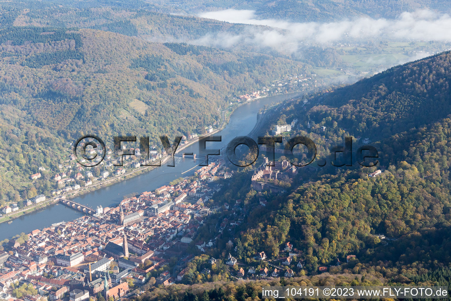 District Kernaltstadt in Heidelberg in the state Baden-Wuerttemberg, Germany