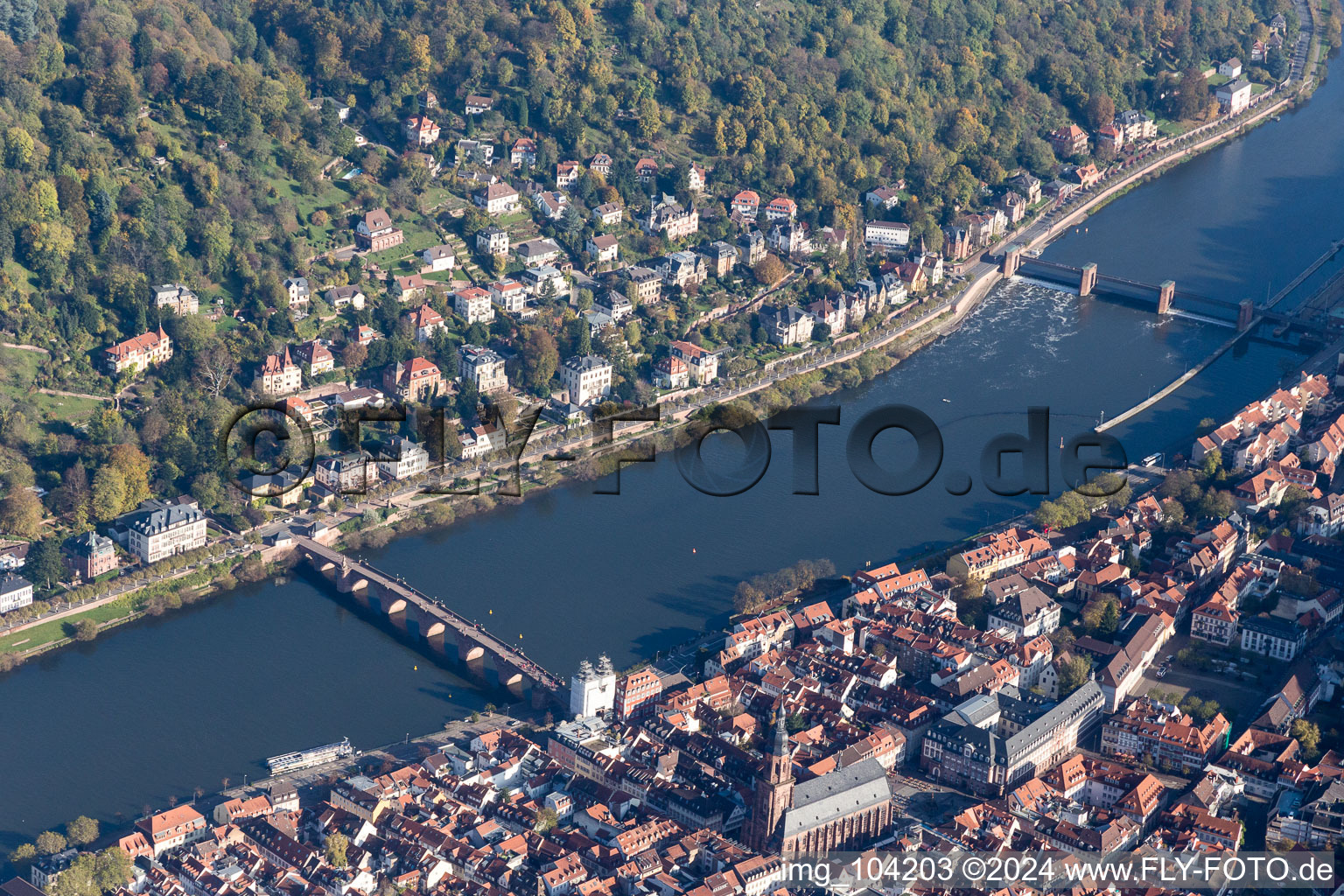 Old Bridge, Ziegelhäuser Landstr in the district Neuenheim in Heidelberg in the state Baden-Wuerttemberg, Germany