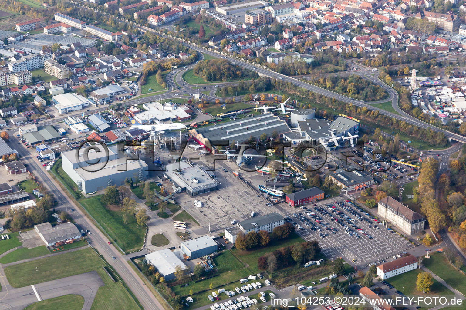 Speyer in the state Rhineland-Palatinate, Germany seen from a drone