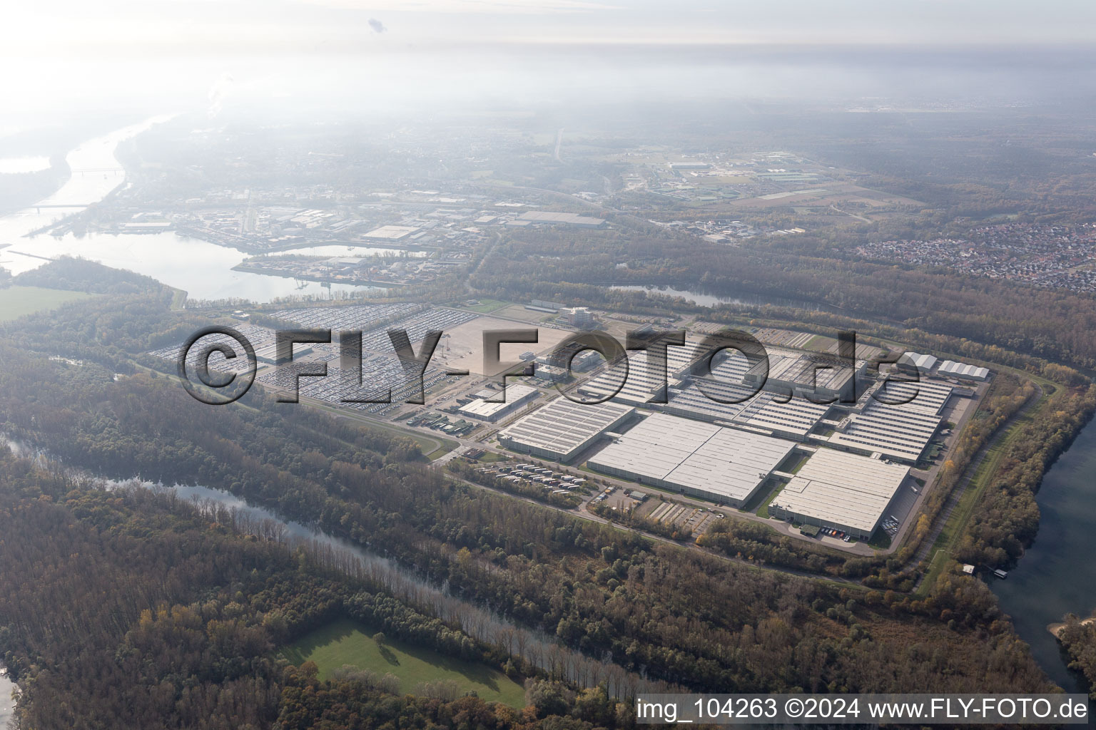 Island Green in Germersheim in the state Rhineland-Palatinate, Germany