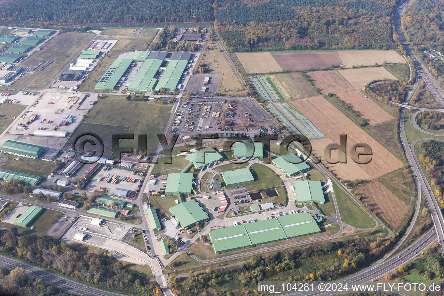 Germersheim in the state Rhineland-Palatinate, Germany out of the air