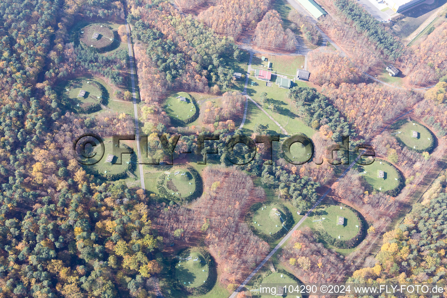 Bellheim in the state Rhineland-Palatinate, Germany viewn from the air