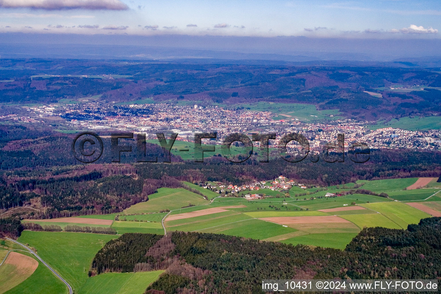 From the southwest in Erbach in the state Hesse, Germany