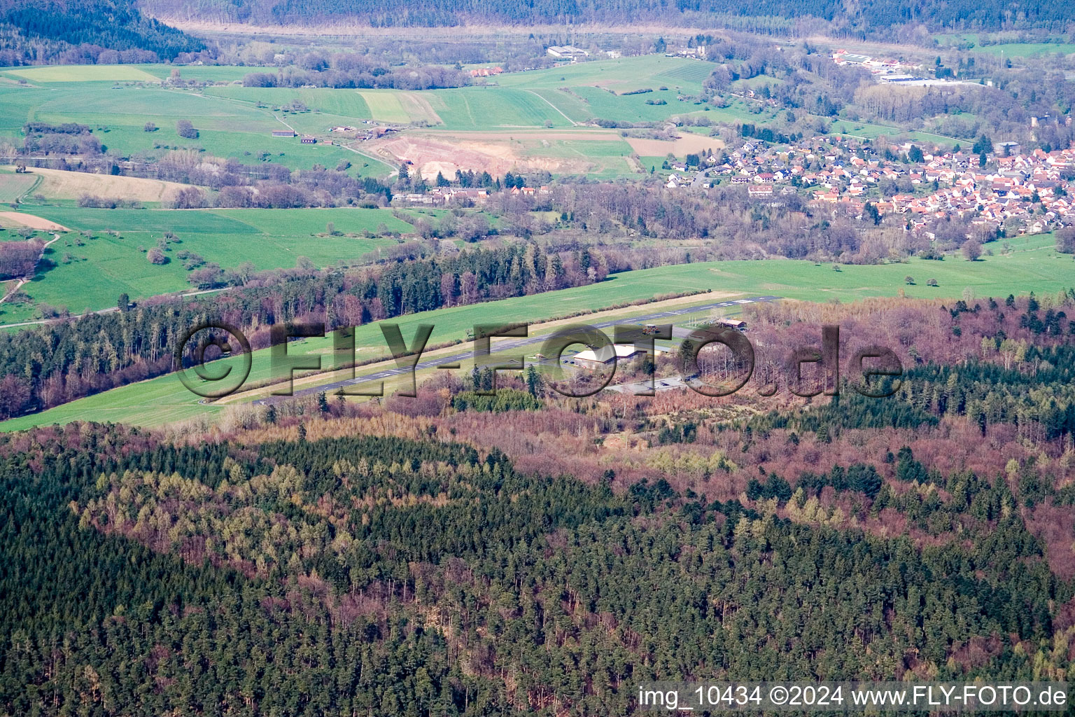 Airport in the district Steinbuch in Michelstadt in the state Hesse, Germany