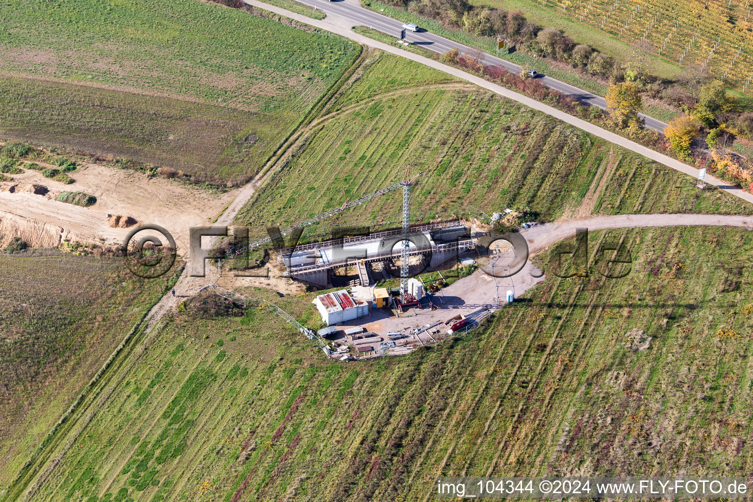 Impflingen in the state Rhineland-Palatinate, Germany from a drone