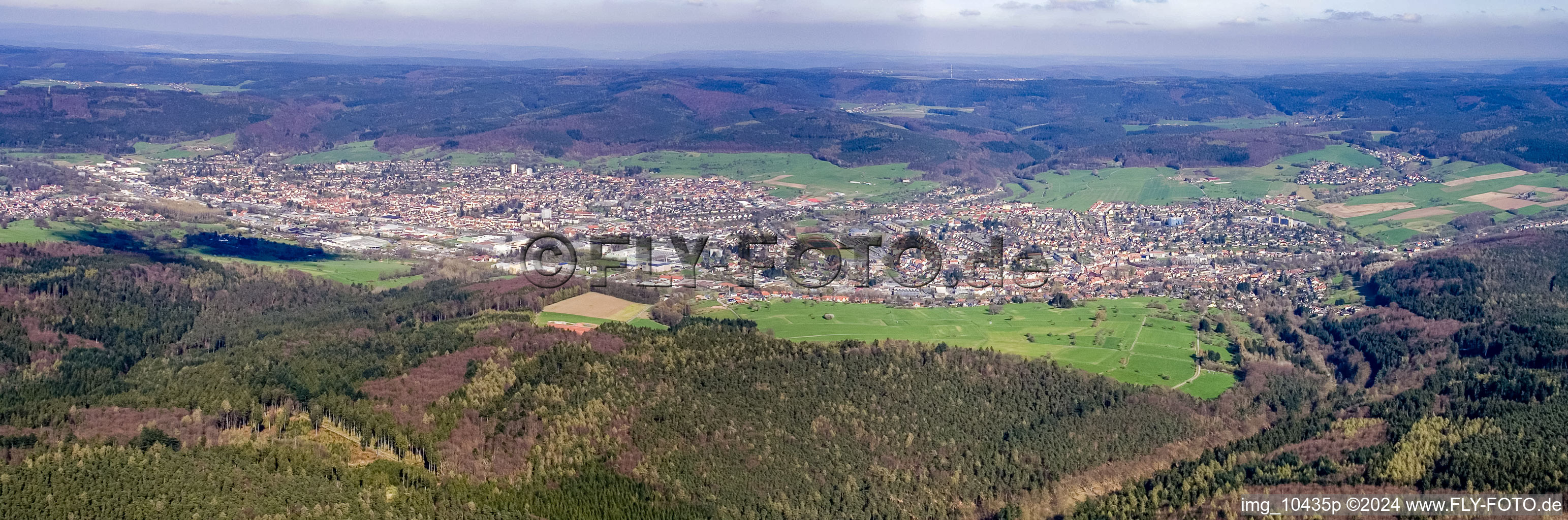 Panorama Michelstadt and Erbach in Michelstadt in the state Hesse, Germany