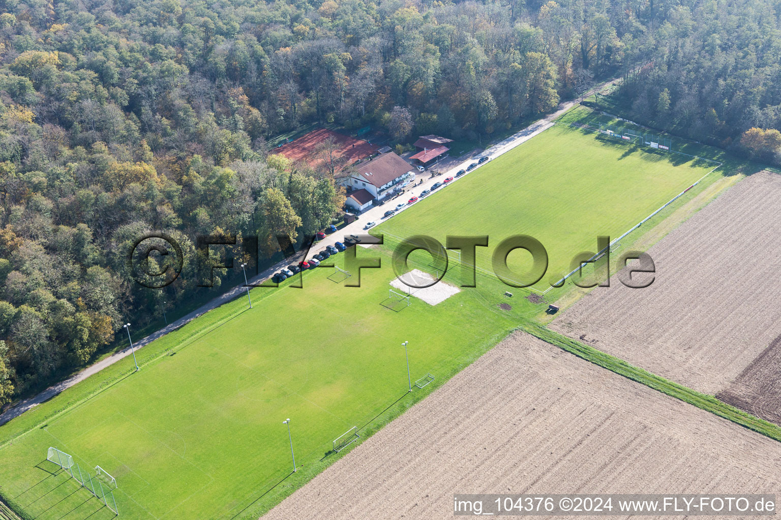 Freckenfeld in the state Rhineland-Palatinate, Germany seen from above