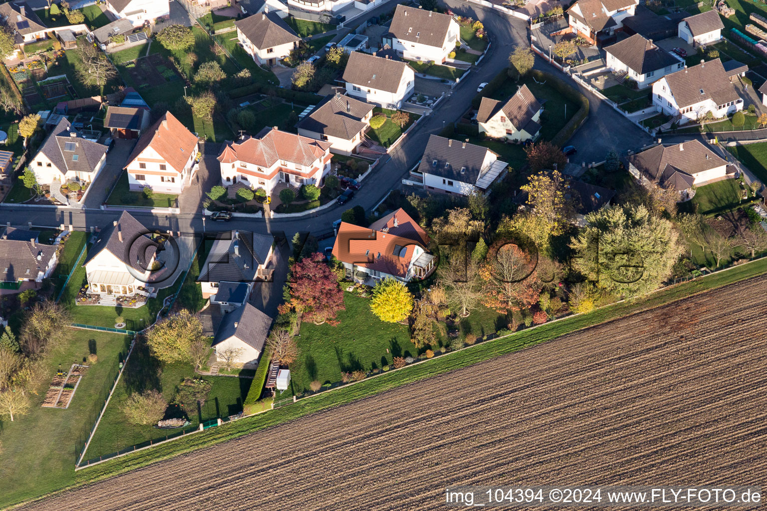 Schleithal in the state Bas-Rhin, France out of the air