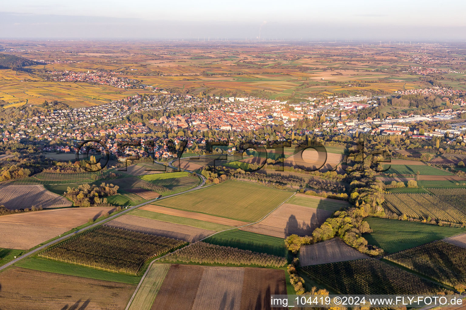 Drone image of Wissembourg in the state Bas-Rhin, France