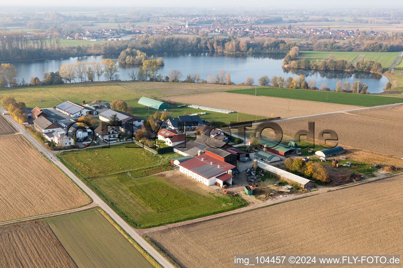 Neupotz in the state Rhineland-Palatinate, Germany out of the air