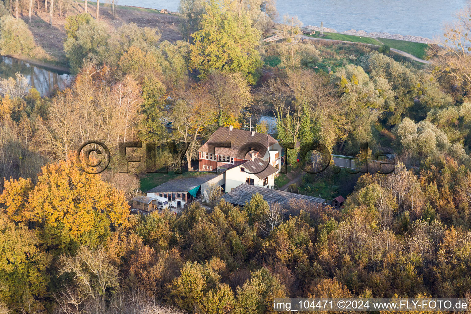 Leimersheim in the state Rhineland-Palatinate, Germany out of the air