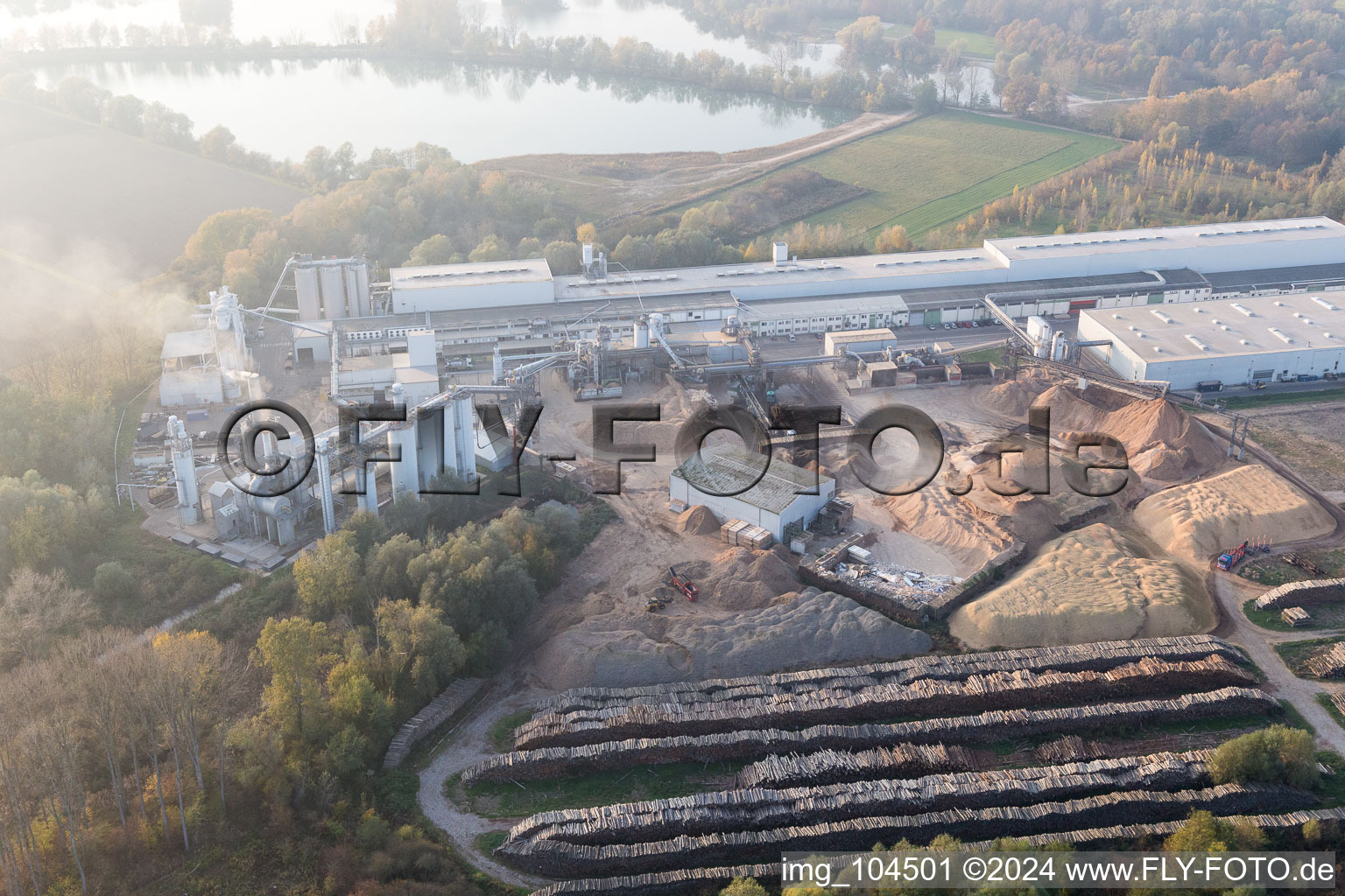 Germersheim in the state Rhineland-Palatinate, Germany seen from a drone