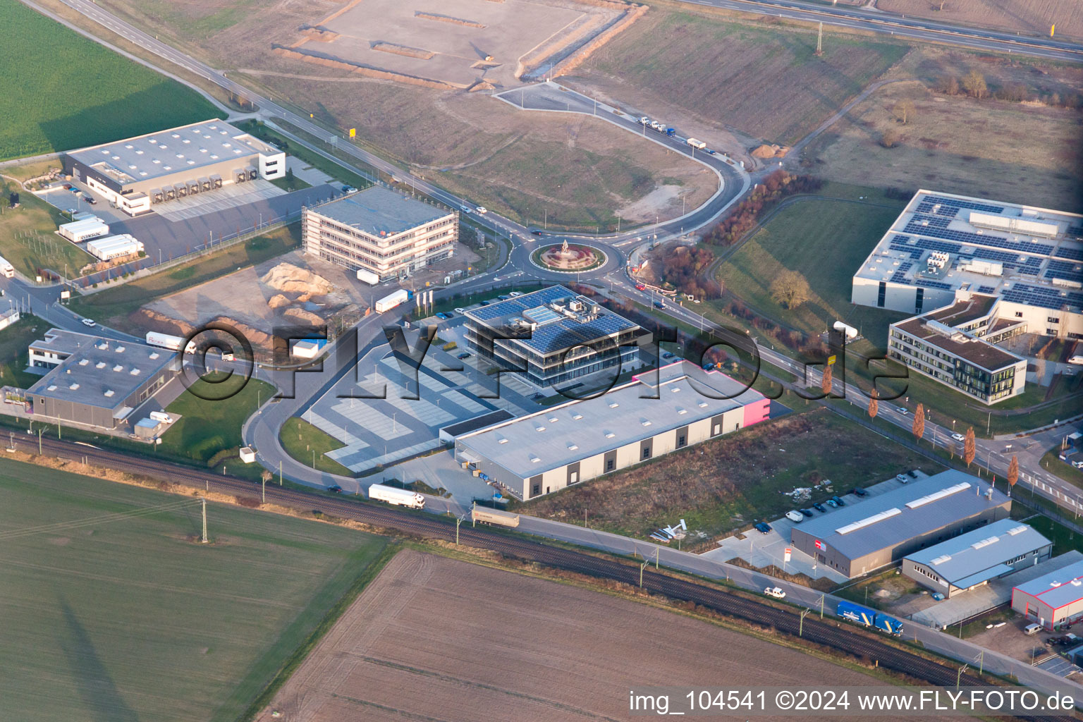 Aerial photograpy of Rülzheim in the state Rhineland-Palatinate, Germany