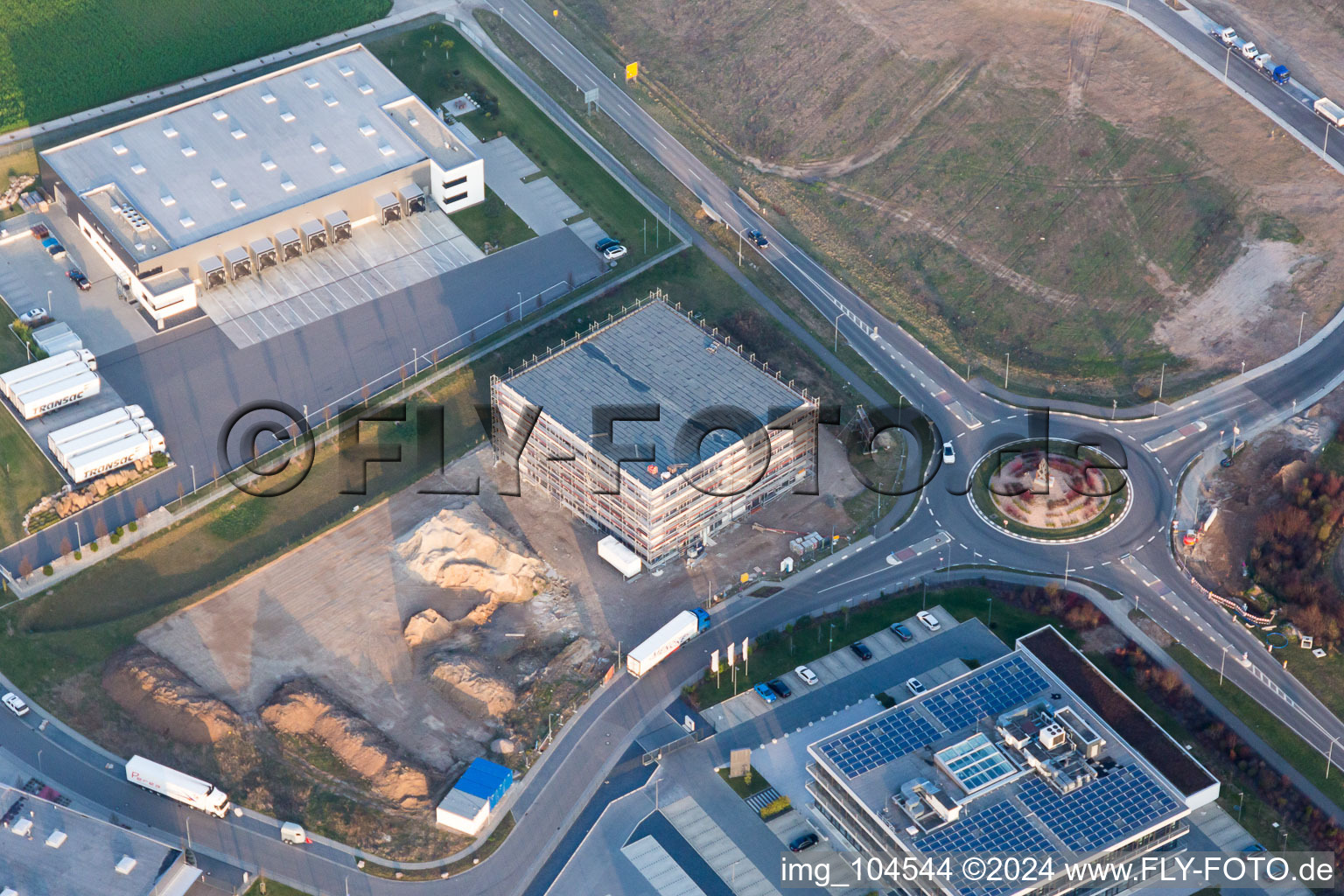 Rülzheim in the state Rhineland-Palatinate, Germany from above