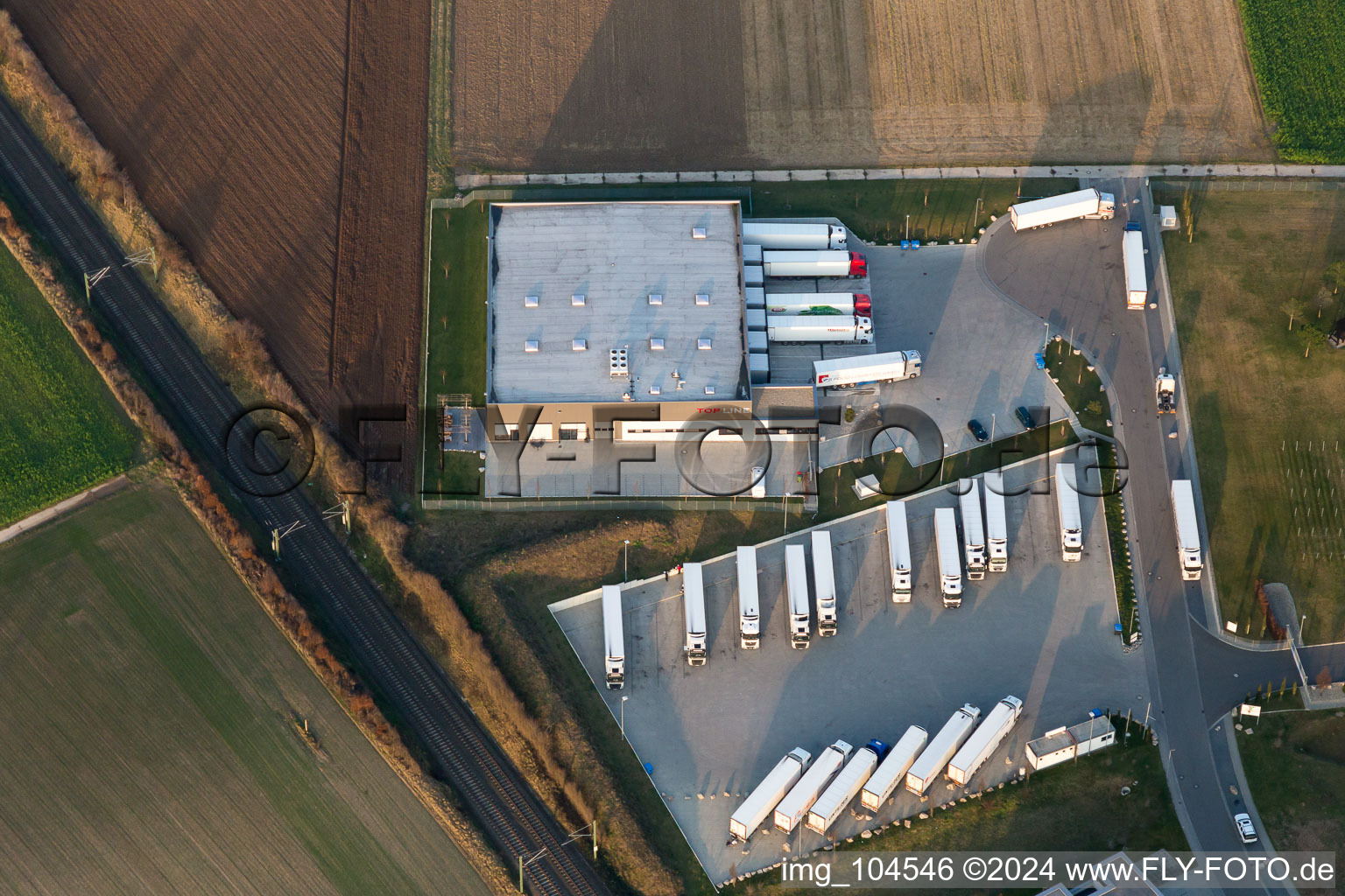 Rülzheim in the state Rhineland-Palatinate, Germany out of the air