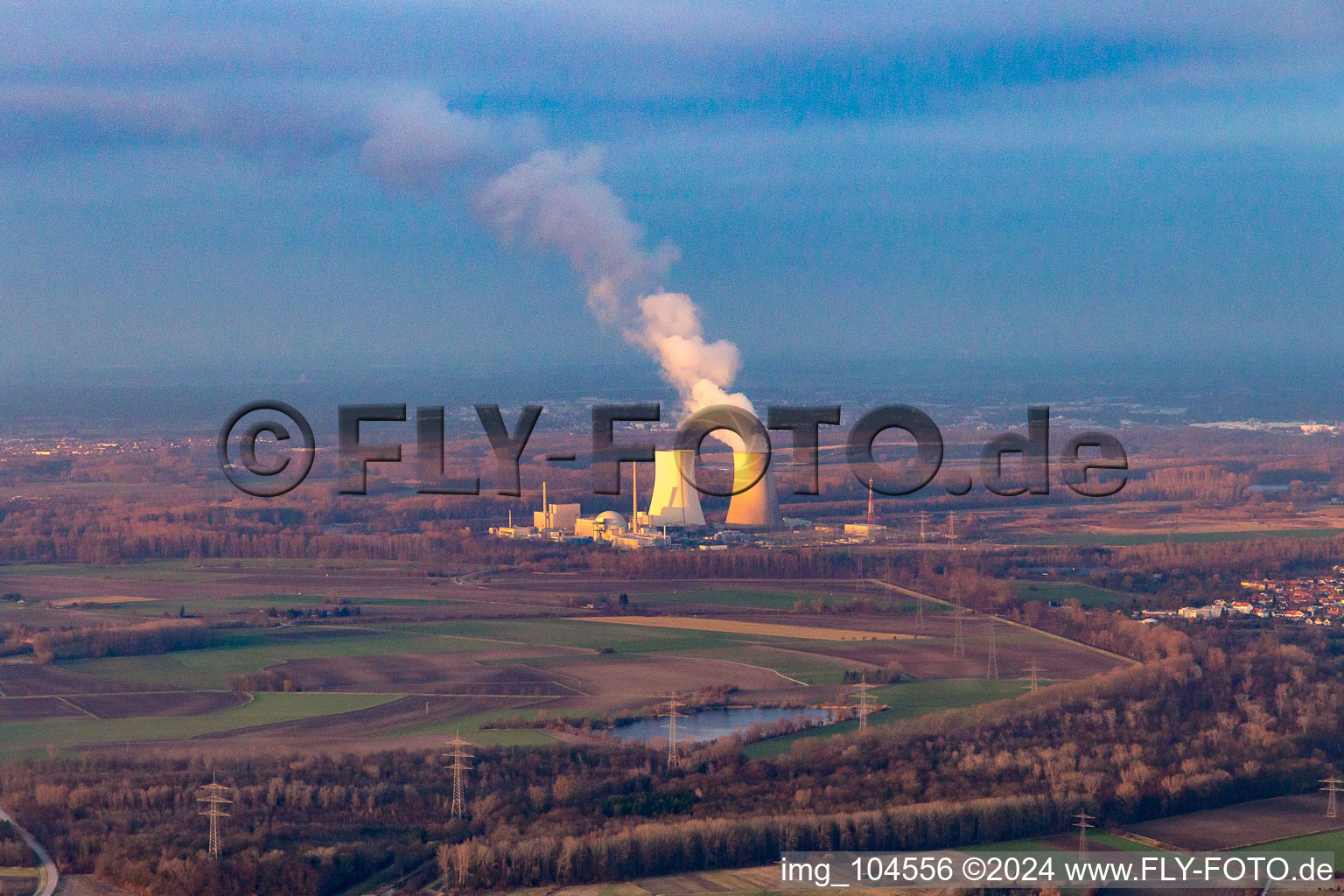 Philippsburg, nuclear power plant in Philippsburg in the state Baden-Wuerttemberg, Germany