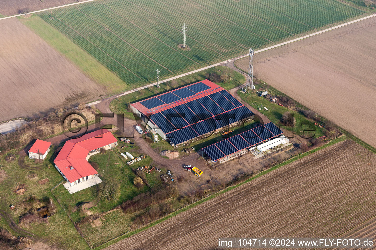 Aussiedlerhof in Erlenbach bei Kandel in the state Rhineland-Palatinate, Germany