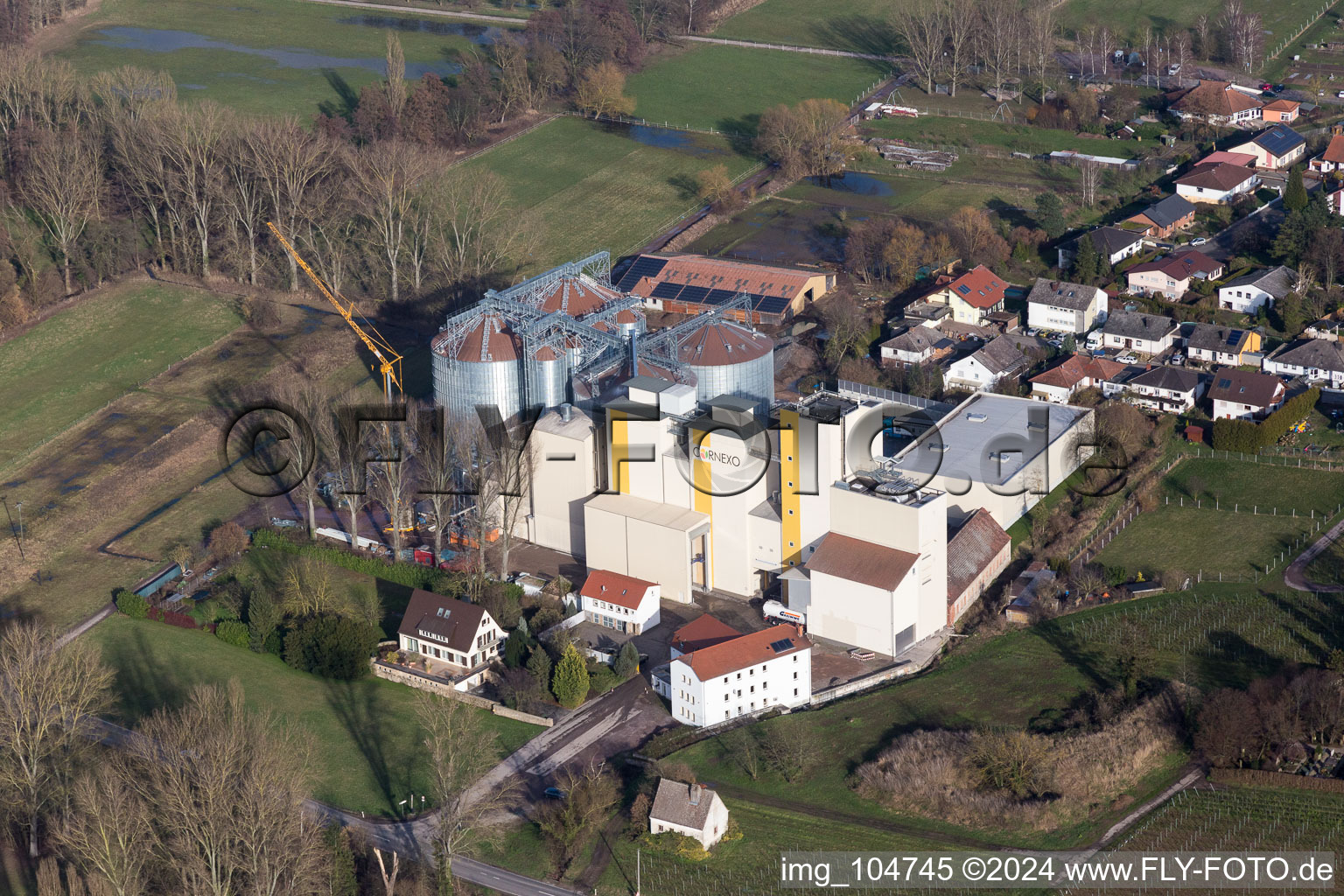 Aerial photograpy of Freimersheim in the state Rhineland-Palatinate, Germany