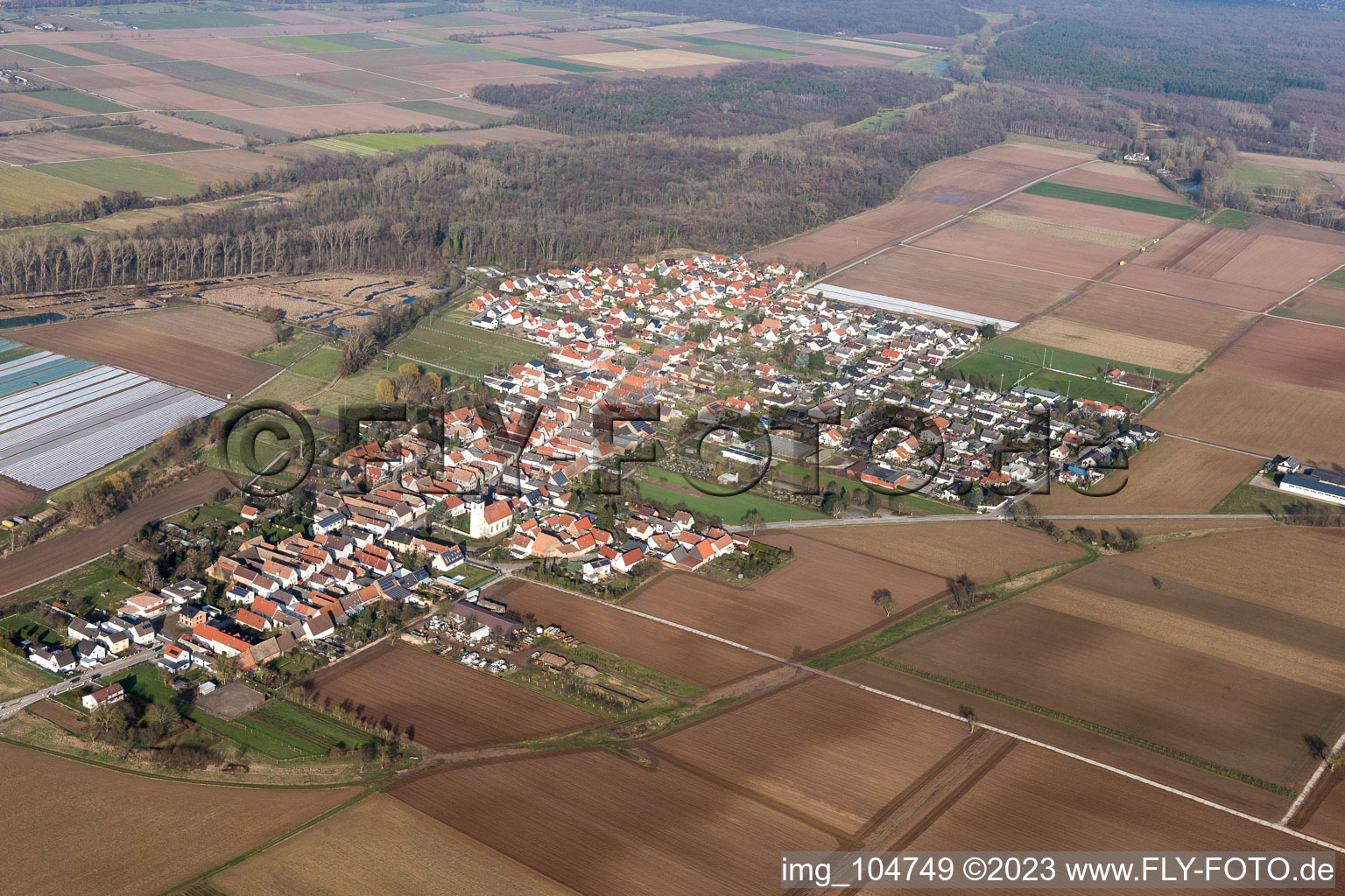 Freisbach in the state Rhineland-Palatinate, Germany out of the air
