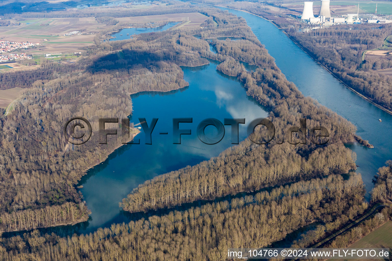 Lingenfelder Altrhein in Lingenfeld in the state Rhineland-Palatinate, Germany