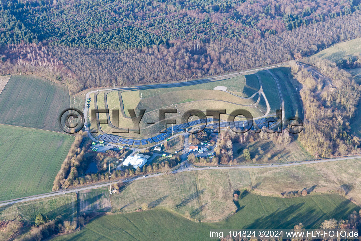 Lauterbourg in the state Bas-Rhin, France from the plane