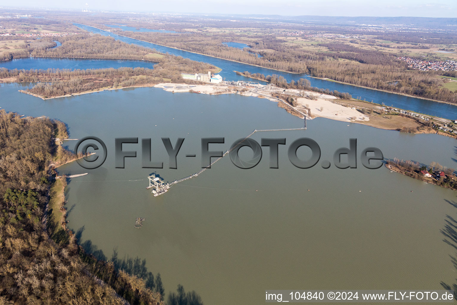 Seltz in the state Bas-Rhin, France seen from above