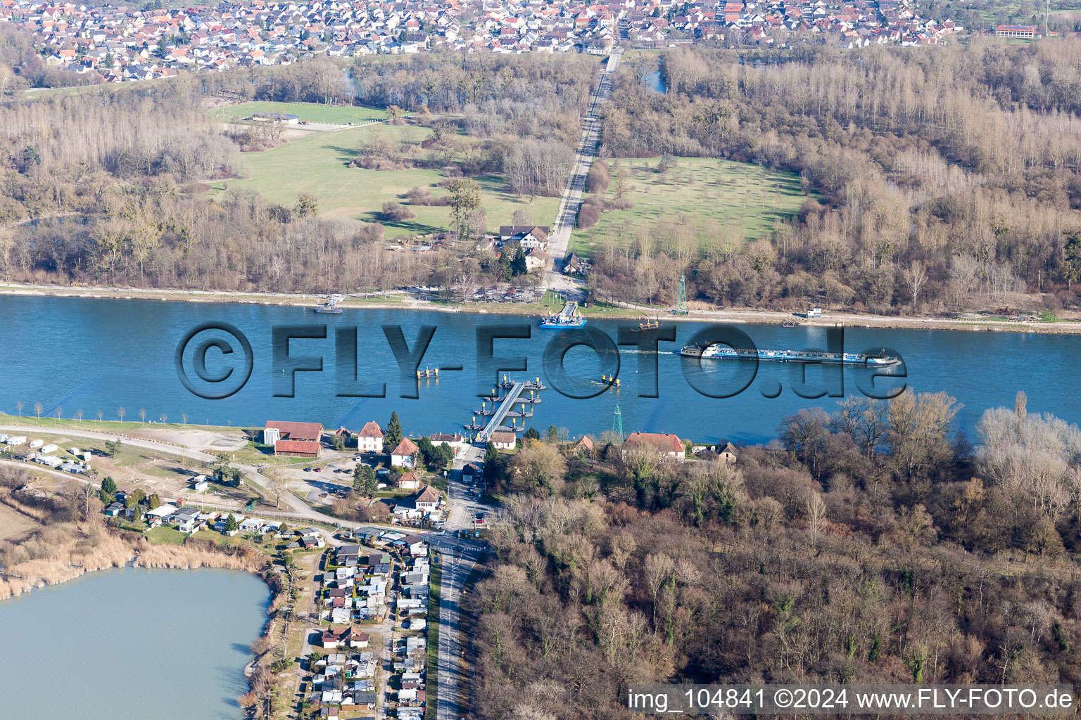 Seltz in the state Bas-Rhin, France from the plane