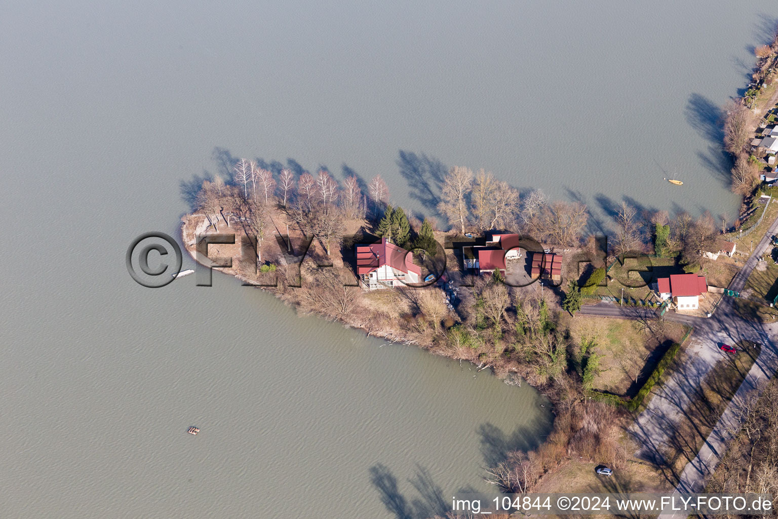 Drone recording of Seltz in the state Bas-Rhin, France