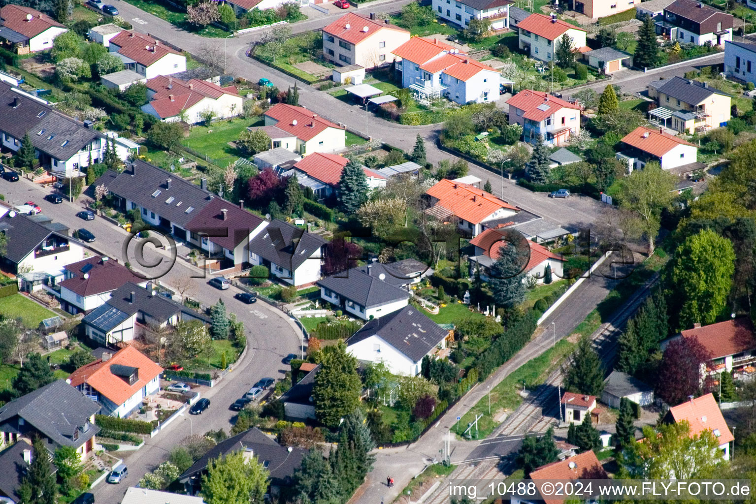 Landauer Straße, Karlsruher Straße in Jockgrim in the state Rhineland-Palatinate, Germany