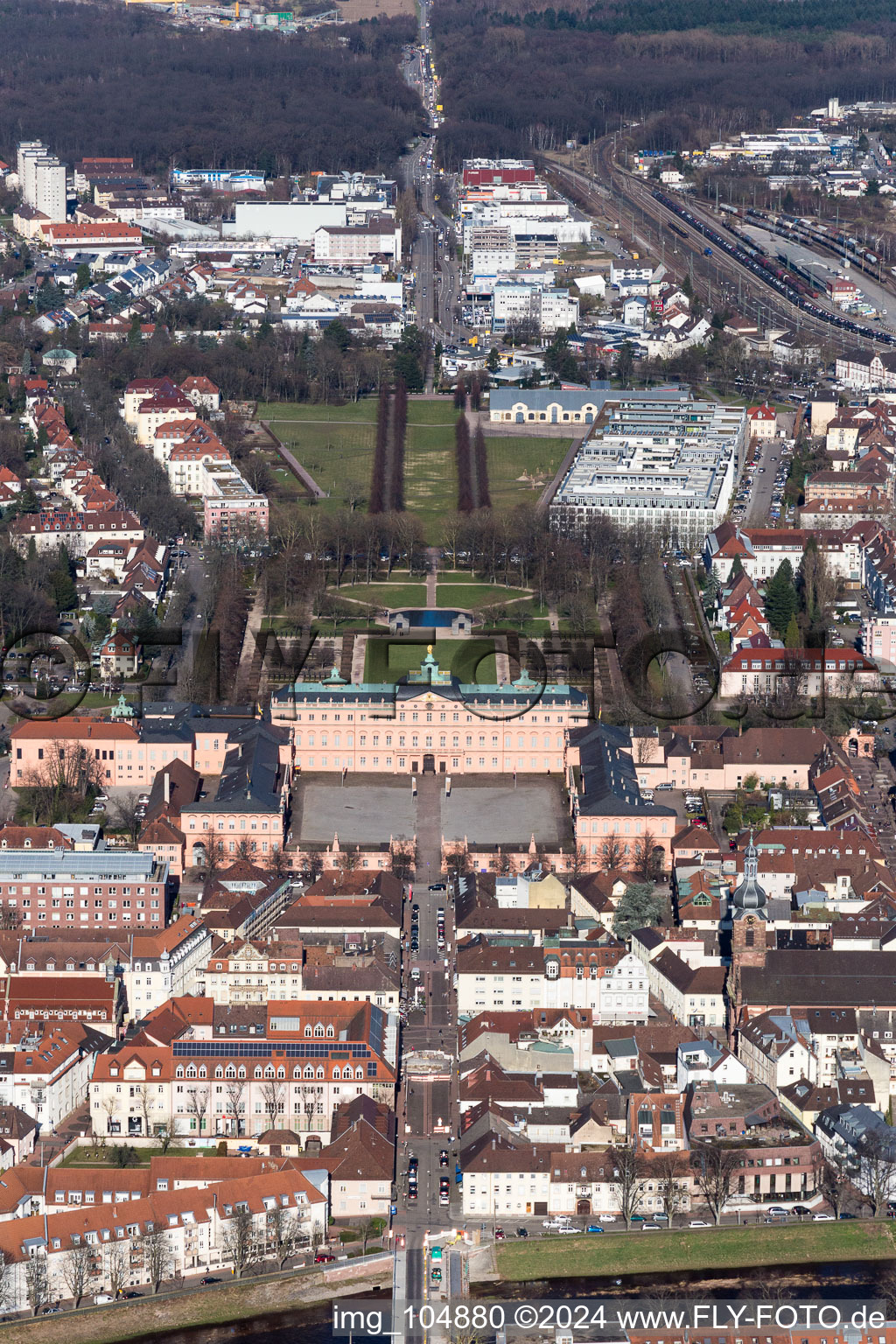 Rastatt in the state Baden-Wuerttemberg, Germany out of the air