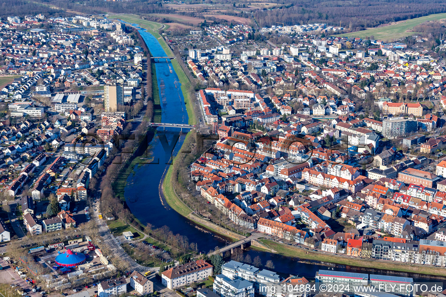 Friedrichring in Rastatt in the state Baden-Wuerttemberg, Germany