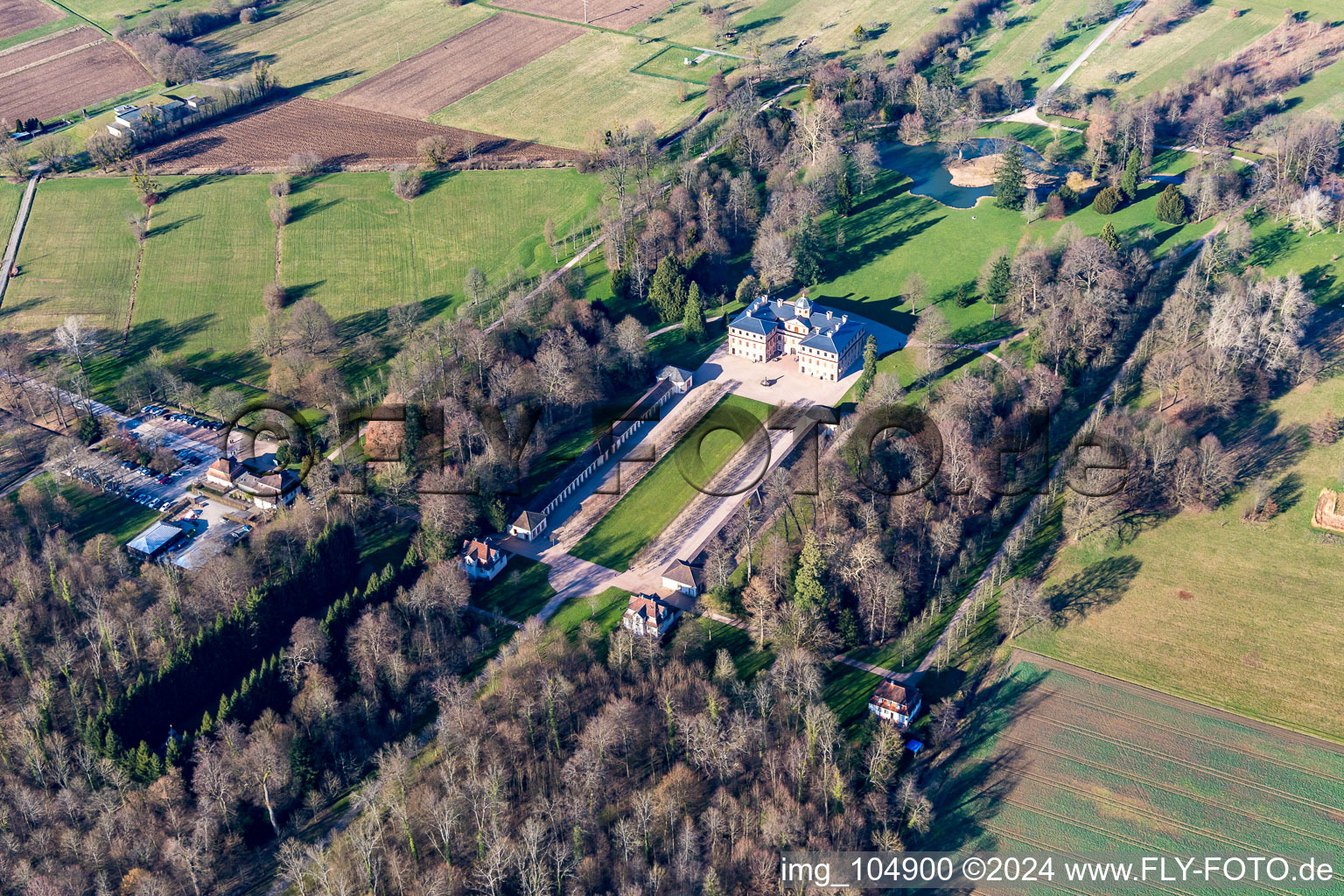 Bird's eye view of District Förch in Rastatt in the state Baden-Wuerttemberg, Germany