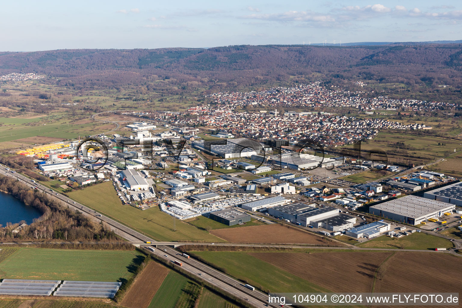 Industrial area in Malsch in the state Baden-Wuerttemberg, Germany