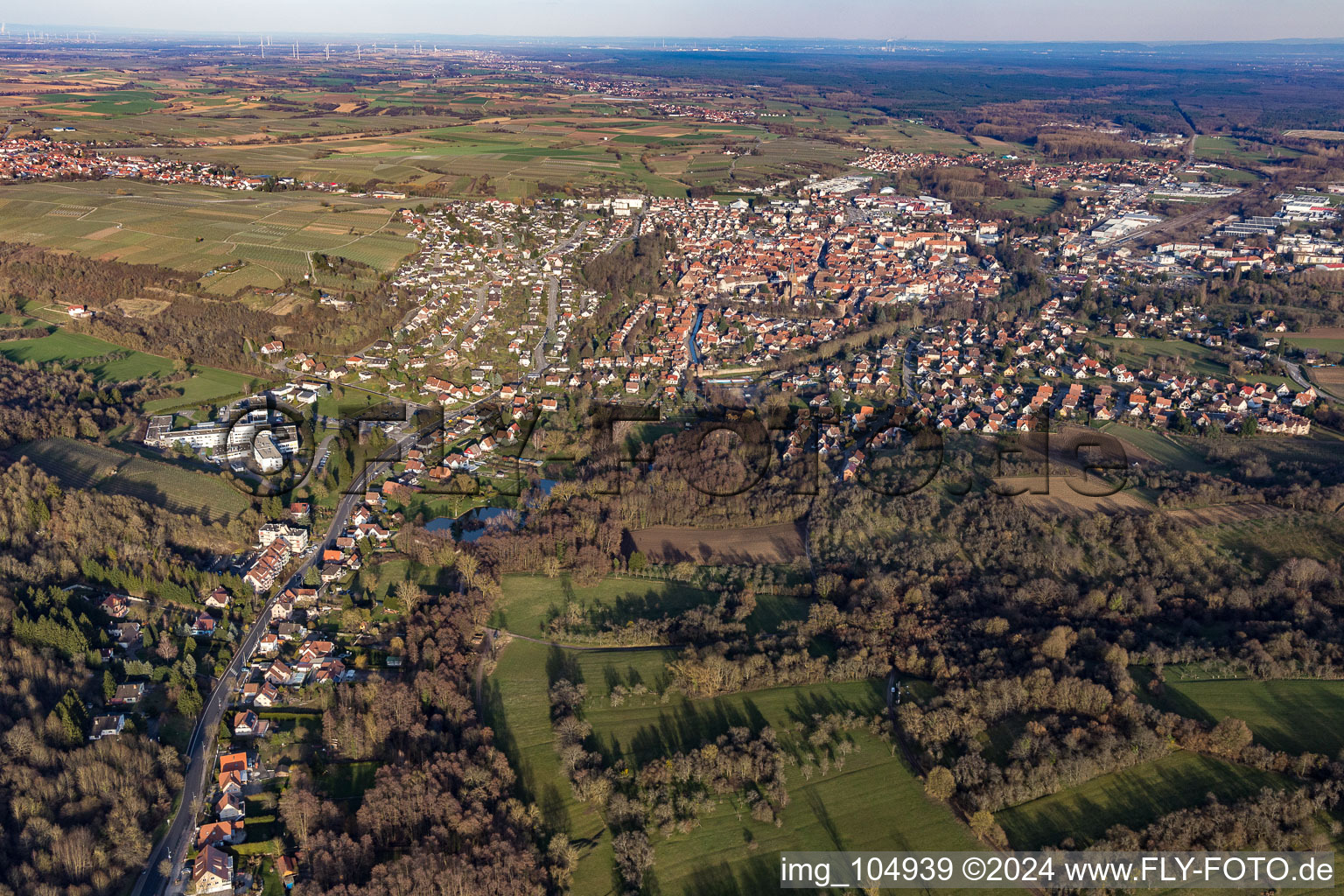 Town View of the streets and houses of the residential areas in Wissembourg in Grand Est, France