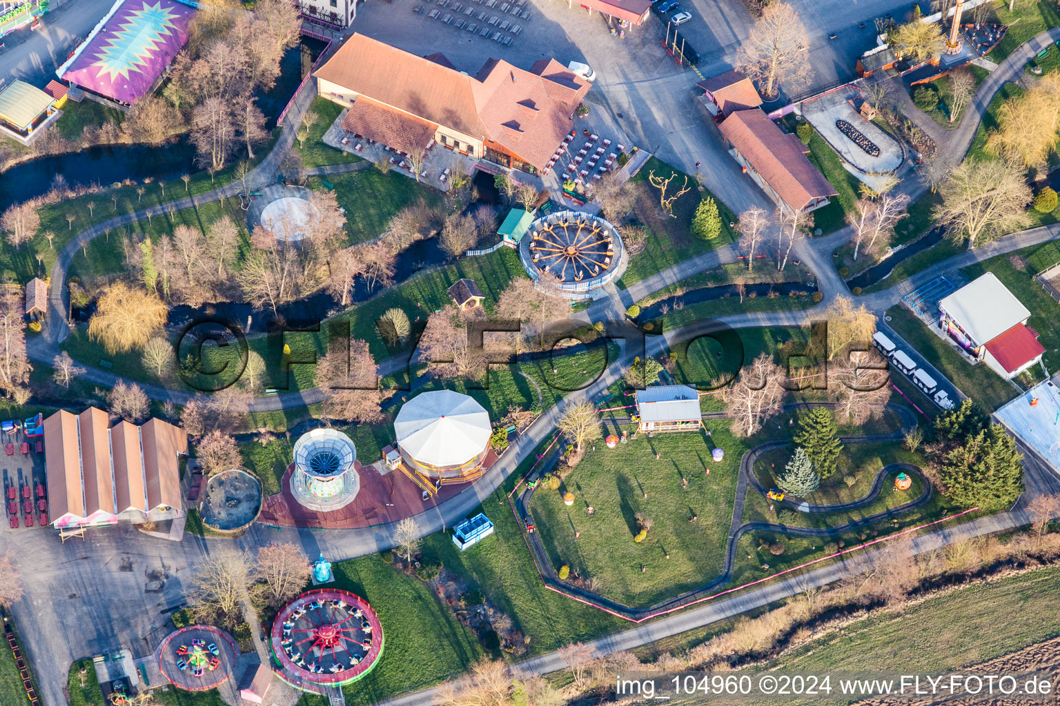 Leisure Centre - Amusement Park Didiland in Morsbronn-les-Bains in Grand Est, France from above