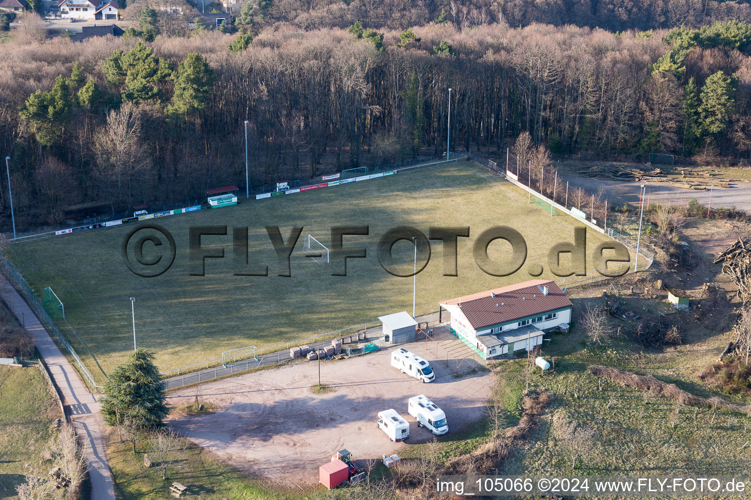 Aerial photograpy of Dörrenbach in the state Rhineland-Palatinate, Germany