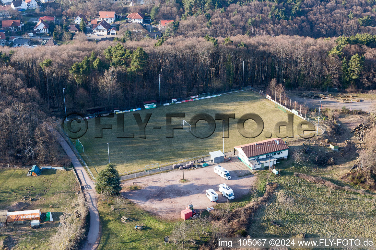 Oblique view of Dörrenbach in the state Rhineland-Palatinate, Germany