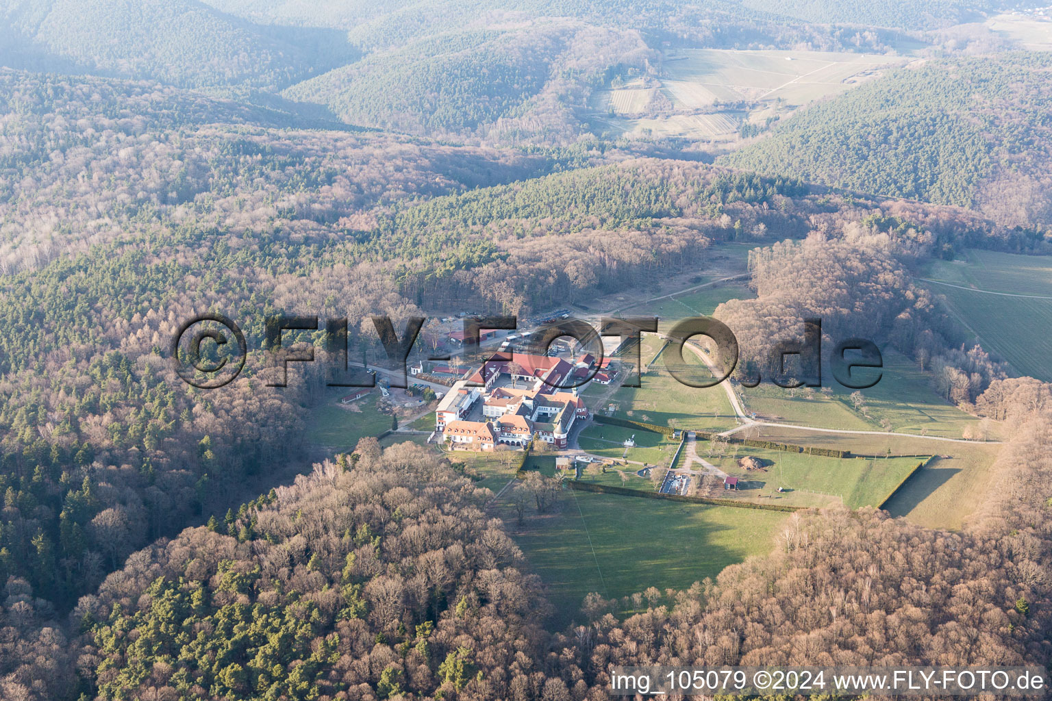 Bad Bergzabern in the state Rhineland-Palatinate, Germany viewn from the air