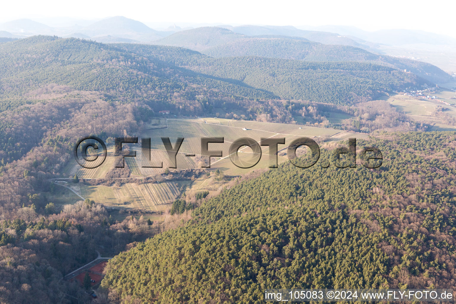 Bad Bergzabern in the state Rhineland-Palatinate, Germany from the drone perspective