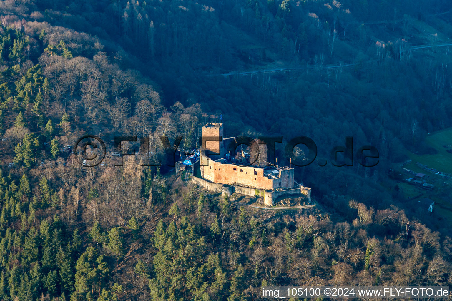 Landeck Castle Ruins in Klingenmünster in the state Rhineland-Palatinate, Germany