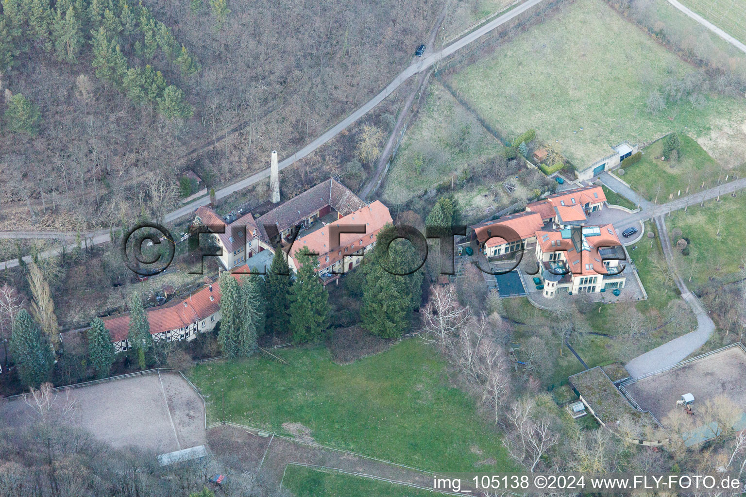 Frankweiler in the state Rhineland-Palatinate, Germany from above