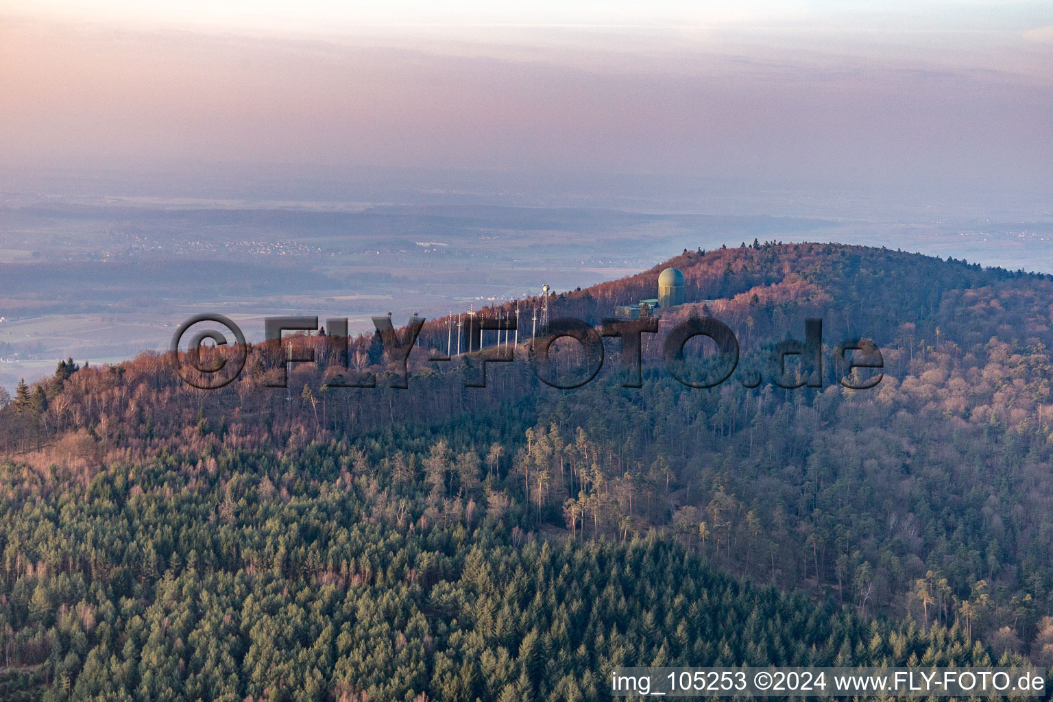 Radar station in Lampertsloch in the state Bas-Rhin, France