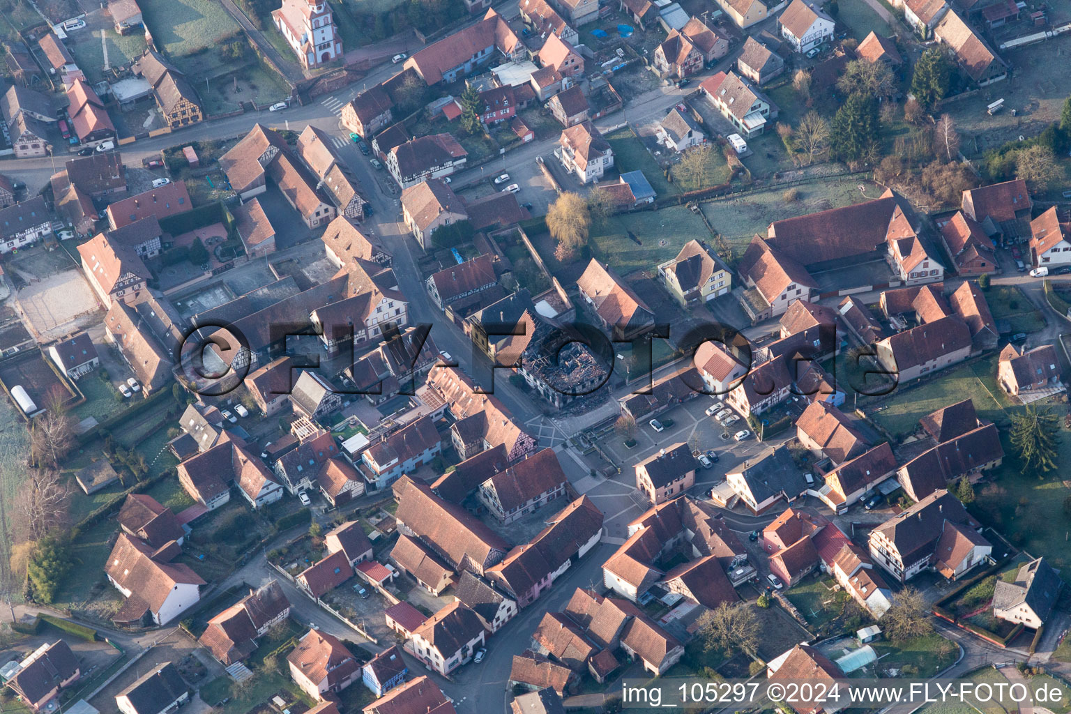 Aerial photograpy of Weinbourg in the state Bas-Rhin, France