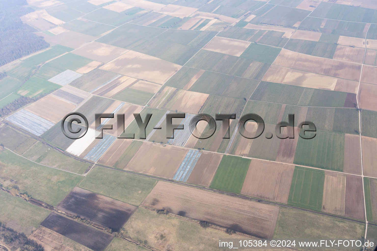 Winden in the state Rhineland-Palatinate, Germany from the plane